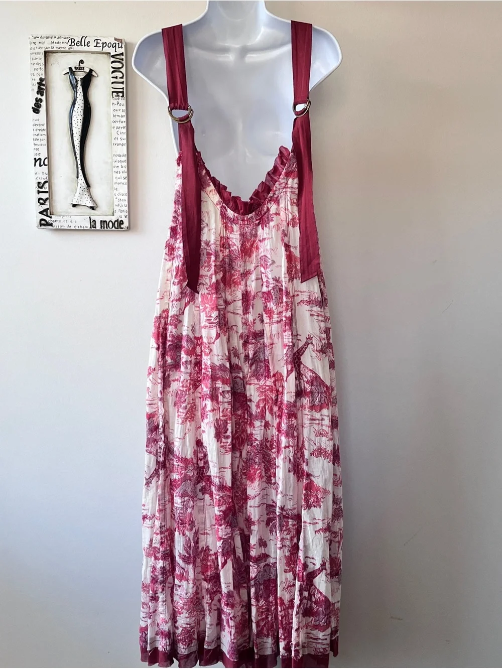Free People Tropical Toile 100% Cotton Sleeveless Maxi Dress Size S